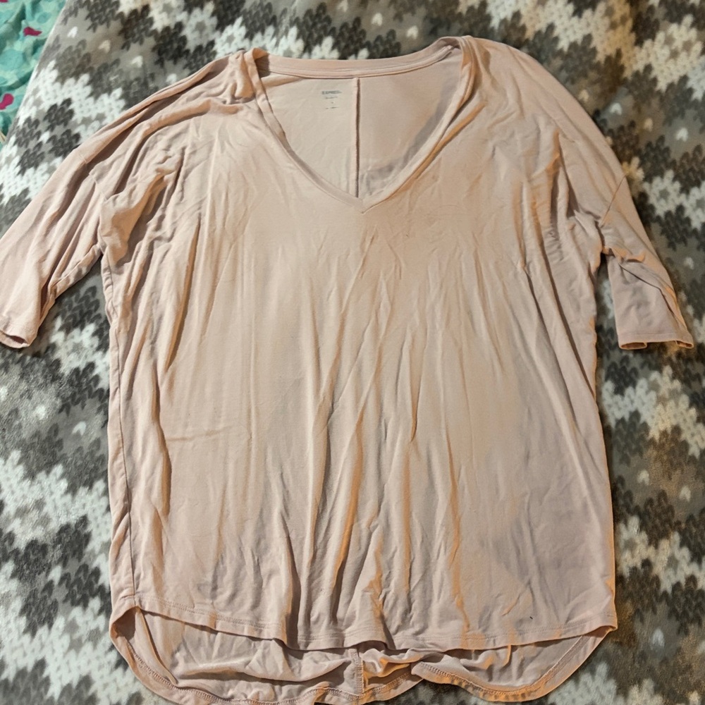 Express Light Pink Relaxed Tee